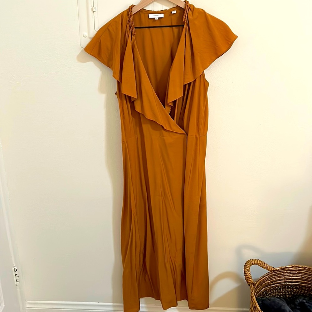Vince Gold Wrap Dress Large